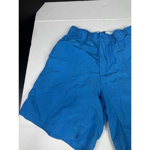 Aftco Shorts Mens 30 Long Blue Nylon Stretch Cargo Lightweight Fishing - Picture 3 of 5